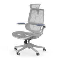 西昊人体工学电脑椅 M59AS-301/白+灰框灰网/双背/3D活动扶手/固定座/3级/PA脚(张)