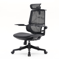 西昊人体工学电脑椅 M59AS-302/黑框黑网/双背/3D活动扶手/固定座/3级/PA脚(张)