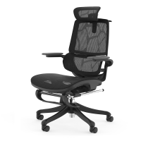 西昊人体工学电脑椅 M59AS-302-JT/黑框黑网/双背/3D活动扶手/固定座/3级/PA脚/脚踏(张)