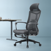 西昊人体工学电脑椅 M88B-201/黑框黑网/单背/联动扶手/固定座/3级/PP脚/脚踏(张)