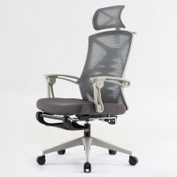 西昊人体工学电脑椅 M92B-101/灰框灰网/单背/联动扶手/固定座/3级/PP脚/脚踏(张)