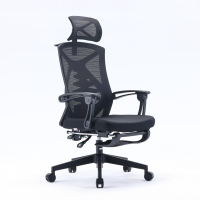 西昊人体工学电脑椅 M92B-102/黑框黑网/单背/联动扶手/固定座/3级/PP脚/脚踏(张)