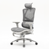 西昊人体工学电脑椅 M90C-502-JT/灰框灰网/双背/3D扶手/固定座/4级/钢脚(张)