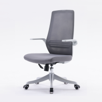 西昊人体工学电脑椅 M76B-101/白框灰网/单背/活动扶手/固定座/3级/PP脚(高背款)(张)