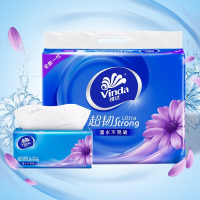 维达(Vinda)超韧三层抽取式纸面巾家庭装130抽*6包/提*8 整箱餐巾纸卫生纸巾V2239