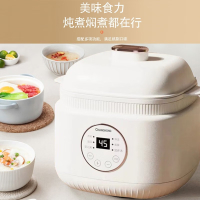 长虹电炖锅1L电炖盅小容量隔水炖陶瓷煮粥锅宝宝辅食智能 CDG-LP40 白色