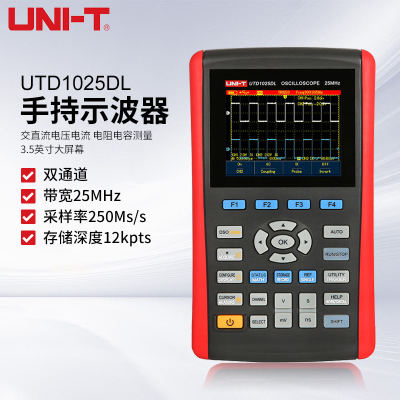 优利德(UNI-T)UTD1025DL 手持示波器 25MHz 双通道UTD1025DL