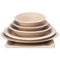 妙洁(MIAOJIE)一次性盘子 圆形纸盘碟餐具厨房用品碗 16cm10只装