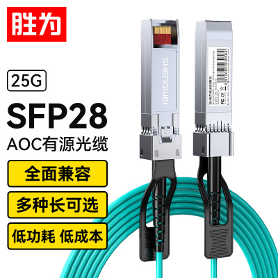 胜为(shengwei) 高速电缆SFP28 AOC光纤堆叠线 万兆25G有源直连光缆5米 BAOC0205