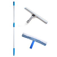 科力邦(Kelibang) 玻璃擦套装 保洁工具擦窗器加长伸缩杆刮水刮刀玻璃清洁涂水器洗玻璃刷 KB2003 1.2m