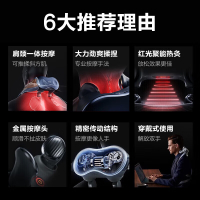 艾诗凯奇(SKG) 颈椎按摩器热敷按摩仪披肩揉捏斜方肌肩颈腰背腿物理揉捏按摩仪 H7商务蓝 豪华款