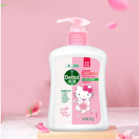 滴露(Dettol)健康抑菌儿童洗手液滋润250ml*3瓶 消毒抑菌 hellokitty限定版