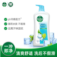 滴露(Dettol)健康沐浴露薄荷冰爽950g*1瓶身体沐浴乳液 沐浴露男士 通用香味持久