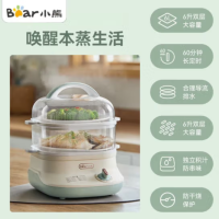小熊(Bear)电蒸锅蒸蛋器蒸锅家用迷你6L多功能家用定时小型 6L双层容量,温馨家用DZG-C60Q8