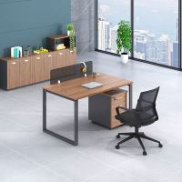 奥派克(AOPIK) 员工位 W1400*D700*H760 黑木配色 中式现代风