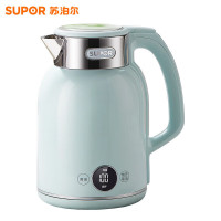 苏泊尔(SUPOR)电水壶家用热水壶 1.7L全钢无缝双层防烫电热水壶 316L不锈钢烧水壶SW-20S88A(天青色)