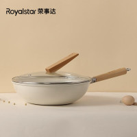 荣事达(Royalstar)炒菜锅煎锅不粘炒锅无涂层不粘炒菜锅燃气灶 不粘锅炒锅RG-3218SN(S) 32cm