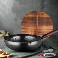 荣事达(Royalstar)不粘锅铁锅老式炒锅家用炒菜锅电磁炉燃气适用锅具 森萃炒锅RG-30D01 32cm