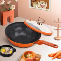 荣事达(Royalstar)厨房家用不粘微压炒锅 “橙”心如意不粘微压炒锅RG-3218SN(C)