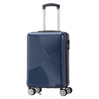 驿客 蓝色经典拉杆箱 软胶提手 防刮磨砂布艺纹理 箱轮360°旋转静音 EKX-8066蓝色 20英寸