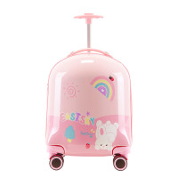 驿客 儿童拉杆箱 合金顺滑拉杆 童趣图案 箱体轻盈 不易变形 EKX-6016 粉色 16英寸