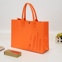 驿客 驿客手提包 加厚毛毡材质 造型立体不软塌 轻盈便携 可重复使用 EKB-8018 橙色