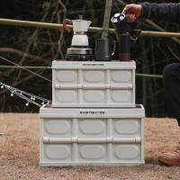 驿客 户外折叠收纳箱 快速折叠设计 镂空提手设计 底部防滑设计 EKH-9016(中) 白色中号30L