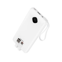 沃品 LQ03 自带线小巧充电宝10000毫安时 (单位:台)白色