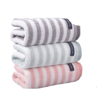 洁丽雅(grace)纯棉毛巾3条装抗菌防螨吸水洗脸洗澡加厚毛巾74*34cm 100g/条(单位:条)多色 随机发货