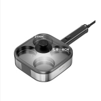 奥克斯AKP-19A30-JDG四孔煎蛋神器可调温早餐机[带盖](单位:台)银白色