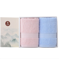 洁丽雅(grace)抗菌毛巾2条礼盒装 纯棉毛圈成人毛巾 76*35cm 110g/条(单位:条)多色新老包装随机发货