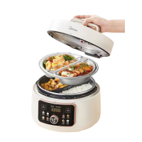 美的(Midea) MY-4KK05 双胆开盖高压电饭锅 家用全自动智能预约4L (单位:台) 云白色