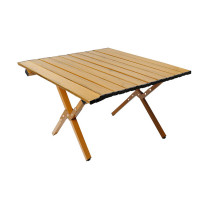 MAKI zaza 木纹折叠蛋卷桌(小号) MKZ-041 X型加固蛋卷桌 承重60KG