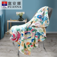 富安娜(FUANNA) 单层法兰绒毯-摩卡时光 聚酯纤维 80*120cm 高级亲肤