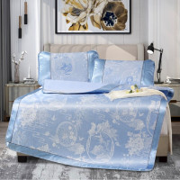 富安娜(FUANNA) 富安娜冰丝提花席\忆江南 席片180*200cm枕套74*48cm*2 加大清爽超舒适