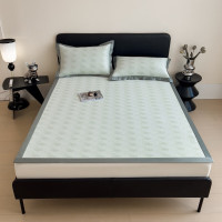 啄木鸟 繁星冰凉席(翡翠绿) 再生纤维 凉席180*200cm 枕套48*74cm*2