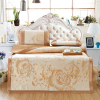 啄木鸟 藤草凉席(金色) 再生植物纤维 凉席180*200cm 枕套48*74cm*2个