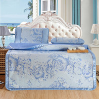 啄木鸟 藤草凉席(蓝色) 再生植物纤维 凉席180*200cm 枕套48*74cm*2个