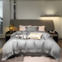 啄木鸟 丝柔天丝四件套(北极灰) 60支 北极灰 床单款 (被套200*230cm)