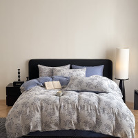 啄木鸟 云缦色纺四件套(蝶舞蓝) 40支 蝶舞蓝 床单款 (被套200*230cm)