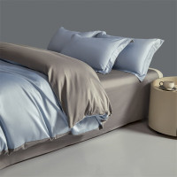 啄木鸟 典雅长绒棉四件套(水波蓝) 典雅长绒棉四件套 水波蓝 1.5-1.8床