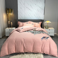 啄木鸟 雅棉轻奢四件套(豆沙玉) 雅棉轻奢四件套 粉色