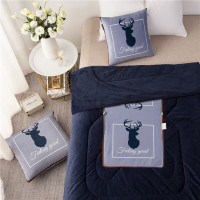 啄木鸟 宝宝绒抱枕被 40*40cm 可爱抱枕被 一拉一展抱枕变被 使用超方便