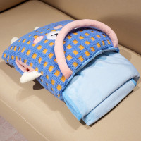 啄木鸟 多功能抱枕毯 38*38cm 可爱抱枕被 一拉一展抱枕变被 使用超方便