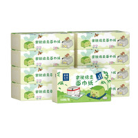 美穗吉家 亲肤绵柔面巾纸 原生竹浆4层60抽*9包 湿水不易破 棉柔亲肤无刺激