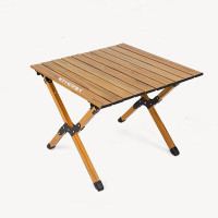 凯亚仕(KIYERSY) 凯亚仕折叠铝合金蛋卷桌(小号) 57.5*60*45cm 檀木色 轻韧坚固更稳定