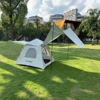 凯亚仕(KIYERSY) KYS-109 威尼斯二合一天幕帐篷 米白色 天幕帐篷二合一 延伸天幕 增加遮阳空间