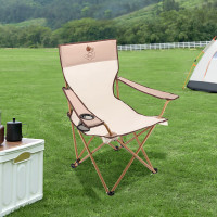 大迈 DM-2016 扶手折叠轻躺椅 布拉格棕 可折叠收纳无忧 无需安装 快速展开