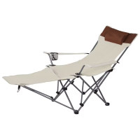 凯亚仕(KIYERSY) KYS-809 凯亚仕户外折叠躺椅 166*86*89cm 卡其色 扶手设计 可坐可躺