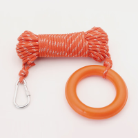 程佑(CHENGYOU) 水上漂浮绳救援反光救援绳海上作业游艇漂流抗洪抢险救生绳打捞绳(反光绳)8mm+30米配环配钩